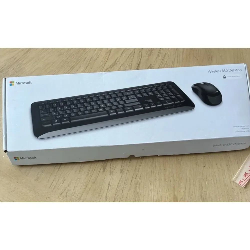 Microsoft Desktop 850 Full-size Wireless Keyboard Mouse USB Bundle Black